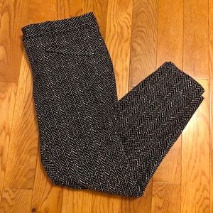Gap Black and White Chevron Dress Pants